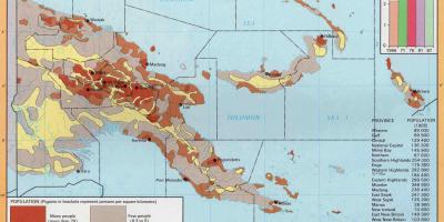 Mapa de papua-nova guiné população