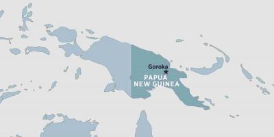 Mapa de goroka (papua-nova guiné