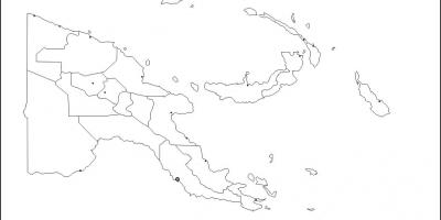 Mapa de papua-nova guiné contorno do mapa