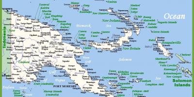 Papua nova guiné no mapa